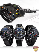 EDF-21002A-ER Solar Black Analog-Watch.