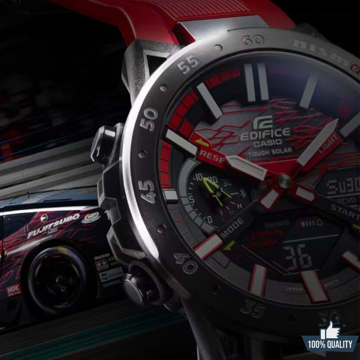 ECB-T21100 Edifice SOS Red Honda Watch - Image 4